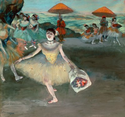 Dancer with Bouquet, Curtseying by Edgar Degas